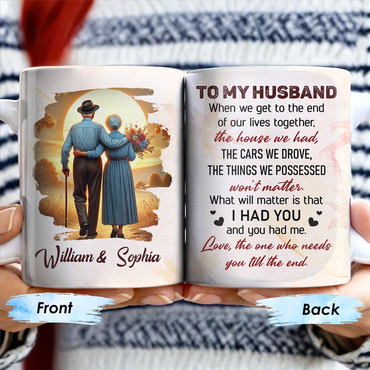 To My Husband, The House We Had, Elderly Couple and Sunset