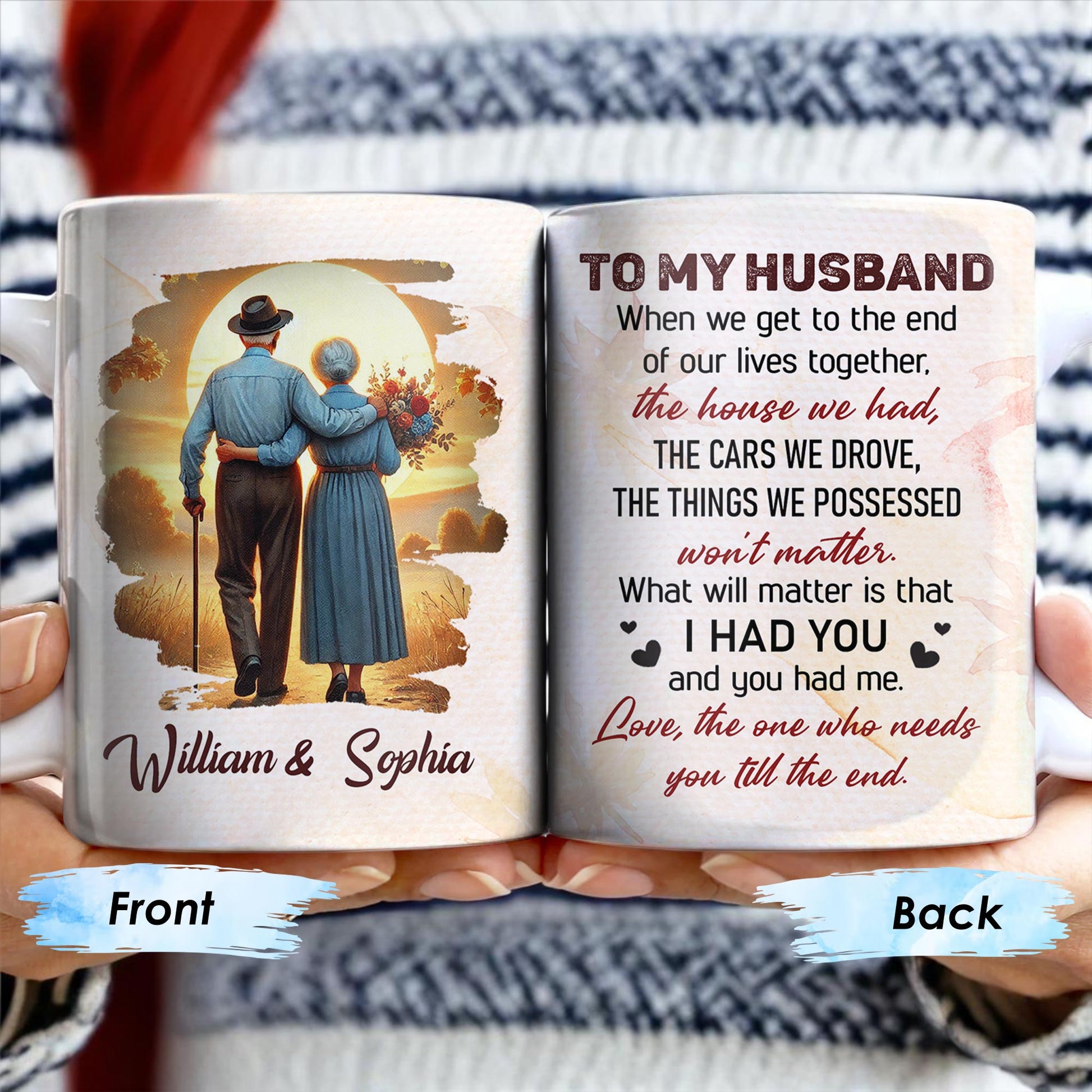 To My Husband, The House We Had, Elderly Couple and Sunset