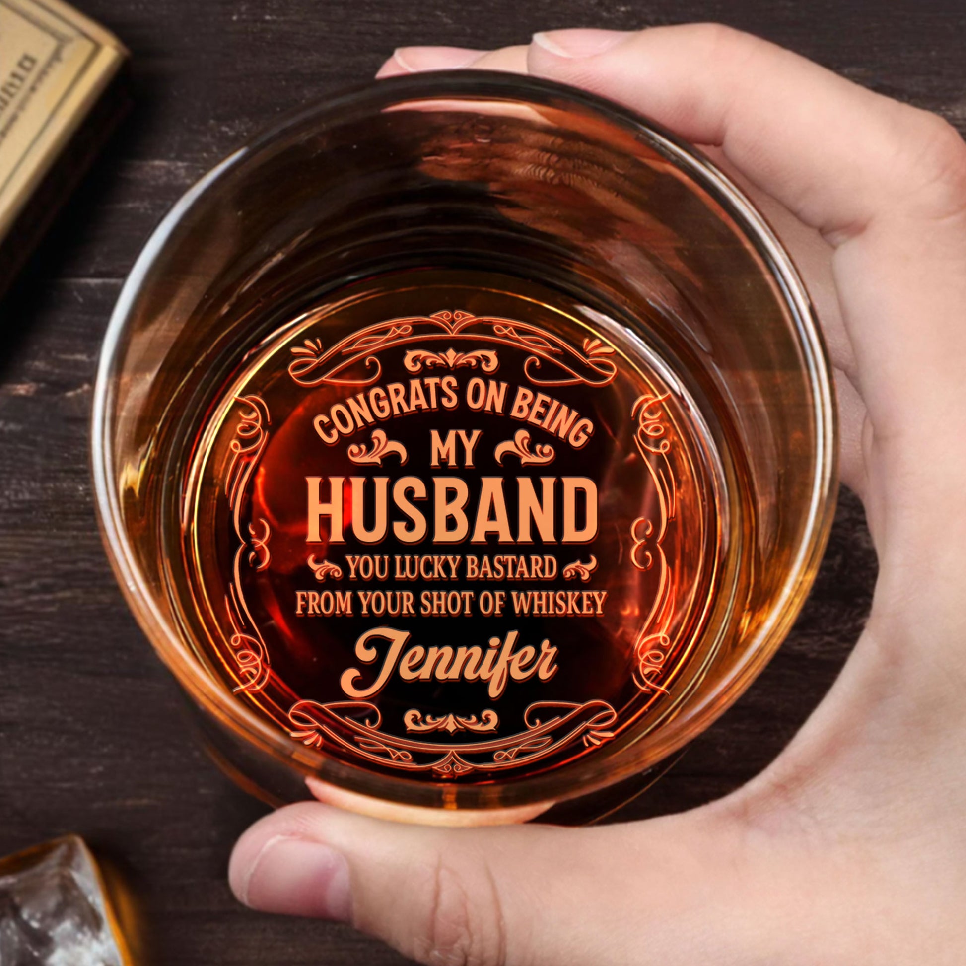 Congrats On Being My Husband, Ornate Text Design