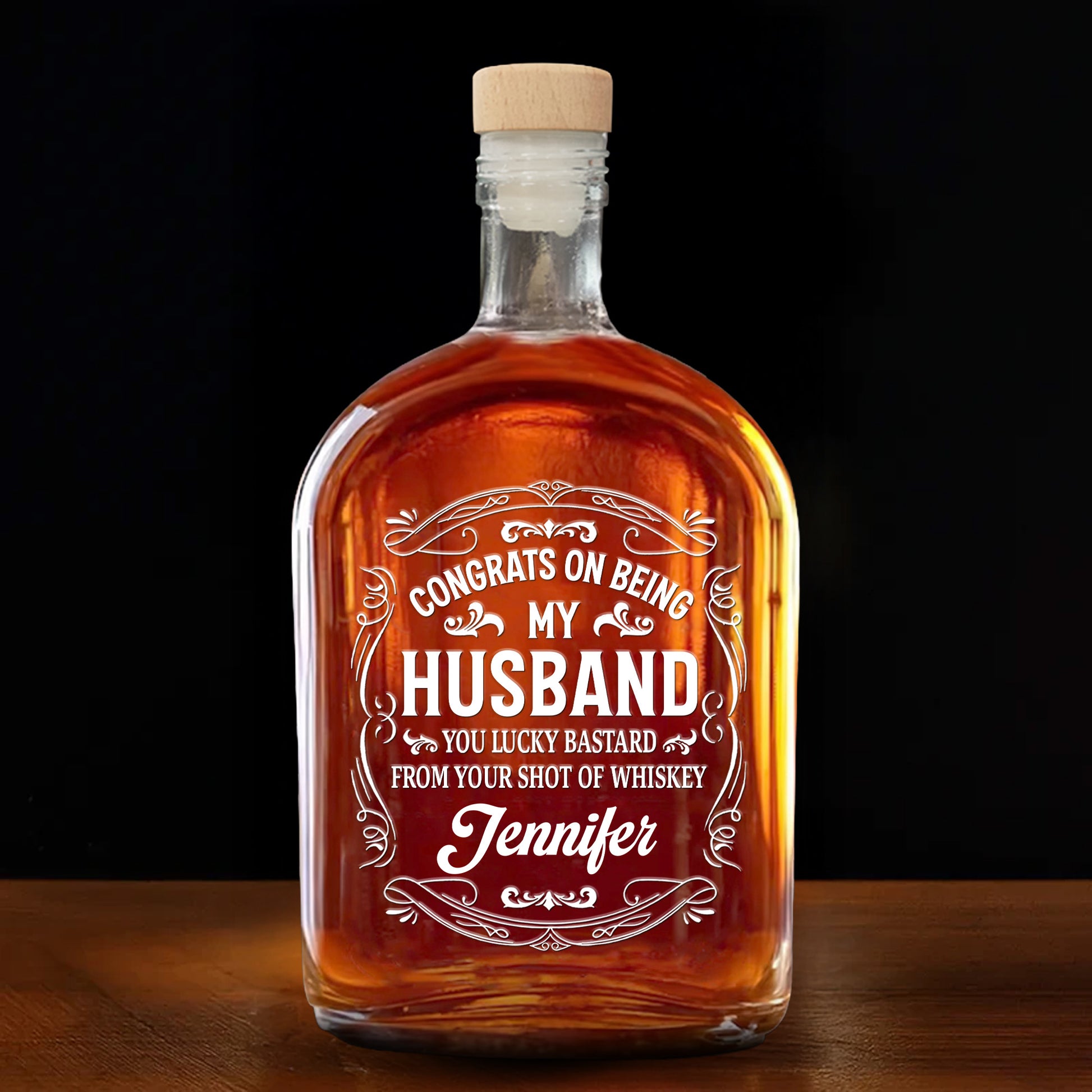 Congrats On Being My Husband, Whiskey Bottle