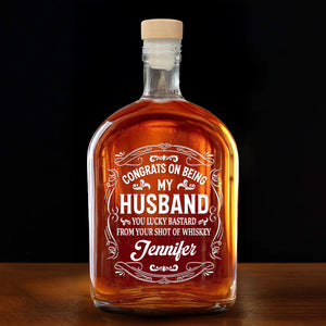 Congrats On Being My Husband, Whiskey Bottle