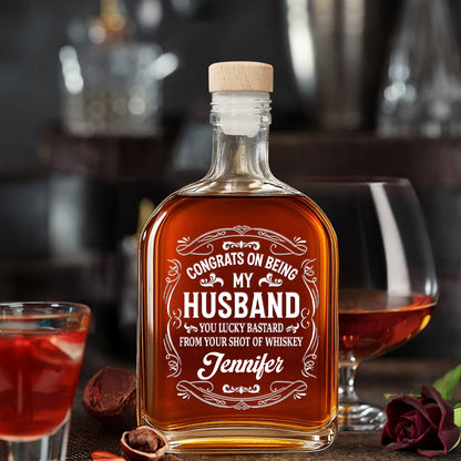 Congrats On Being My Husband, Whiskey Bottle