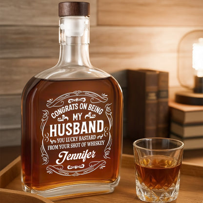 Congrats On Being My Husband, Whiskey Bottle