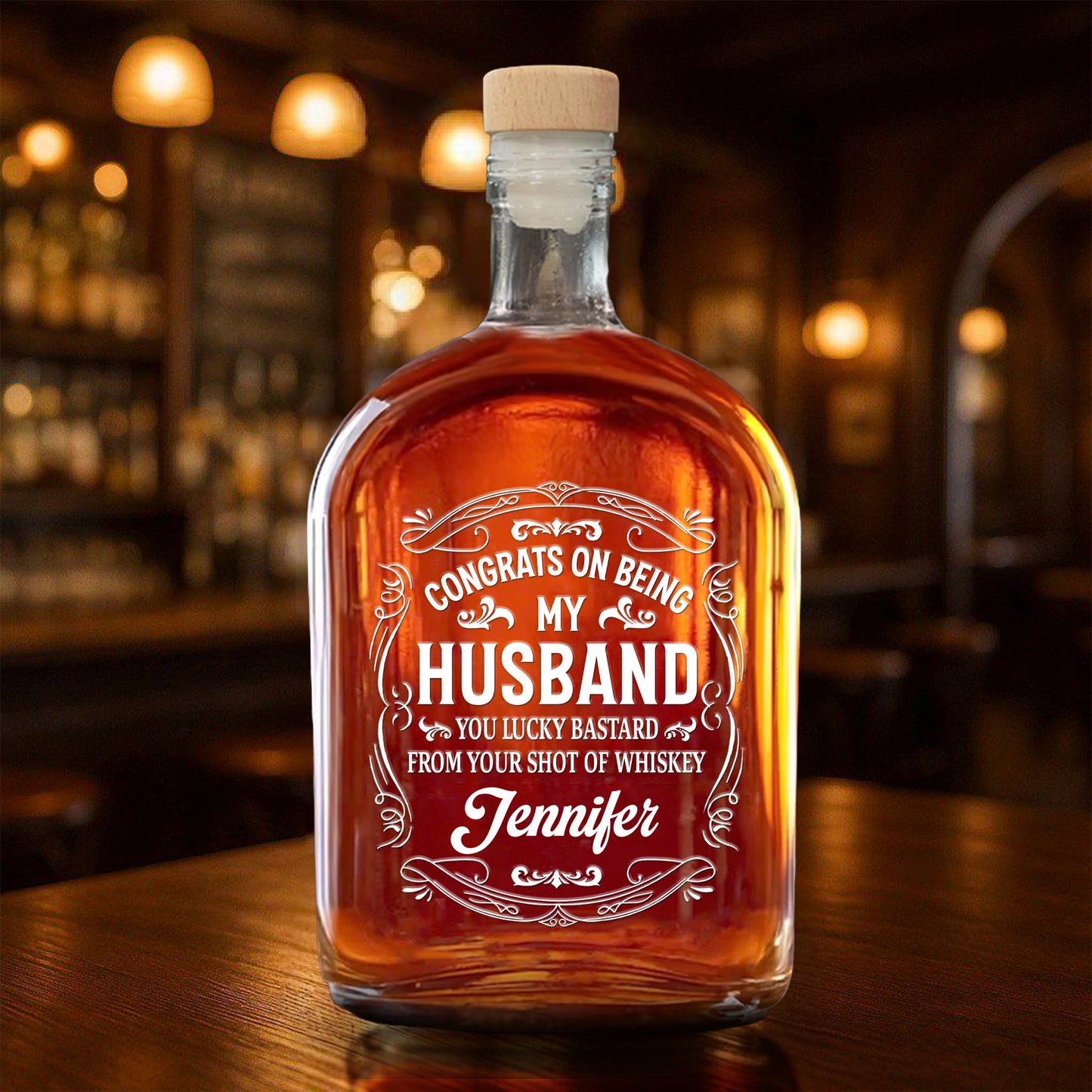 Congrats On Being My Husband, Whiskey Bottle