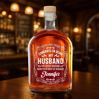 Congrats On Being My Husband, Whiskey Bottle