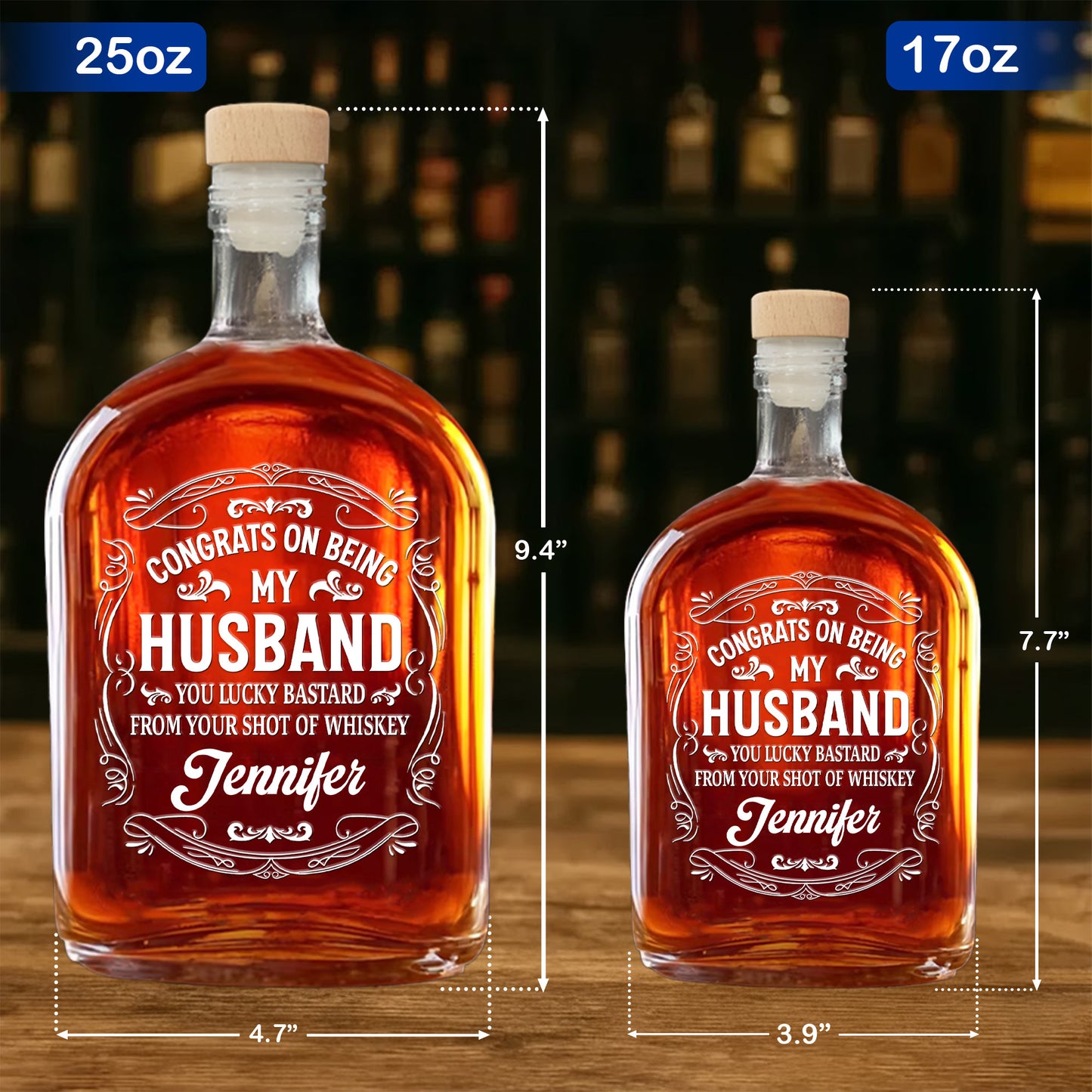 Congrats On Being My Husband, Whiskey Bottle