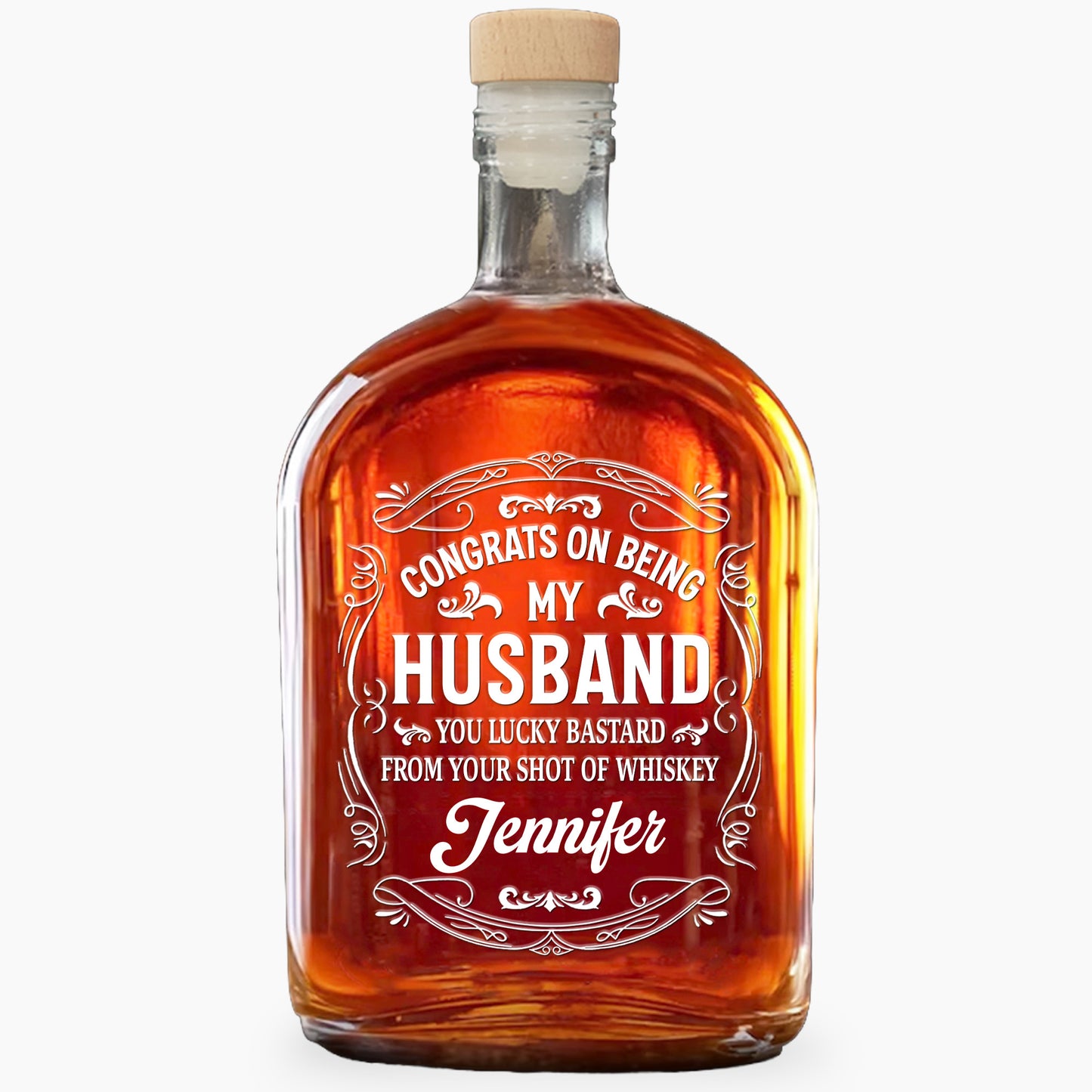 Congrats On Being My Husband, Whiskey Bottle