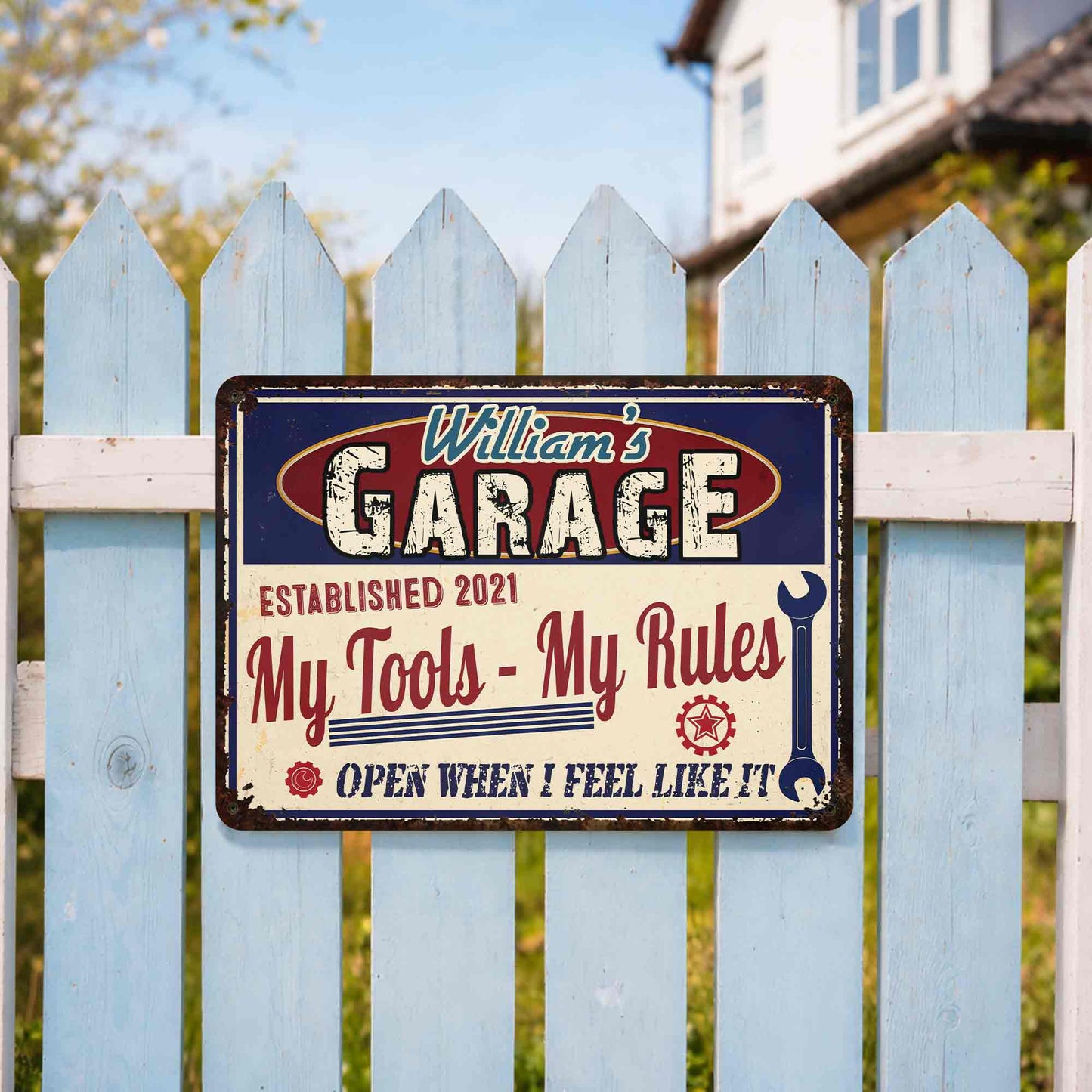 My Tools My Rules, Open When I Feel Like It - Personalized Metal Sign - HSB036_MSIGN