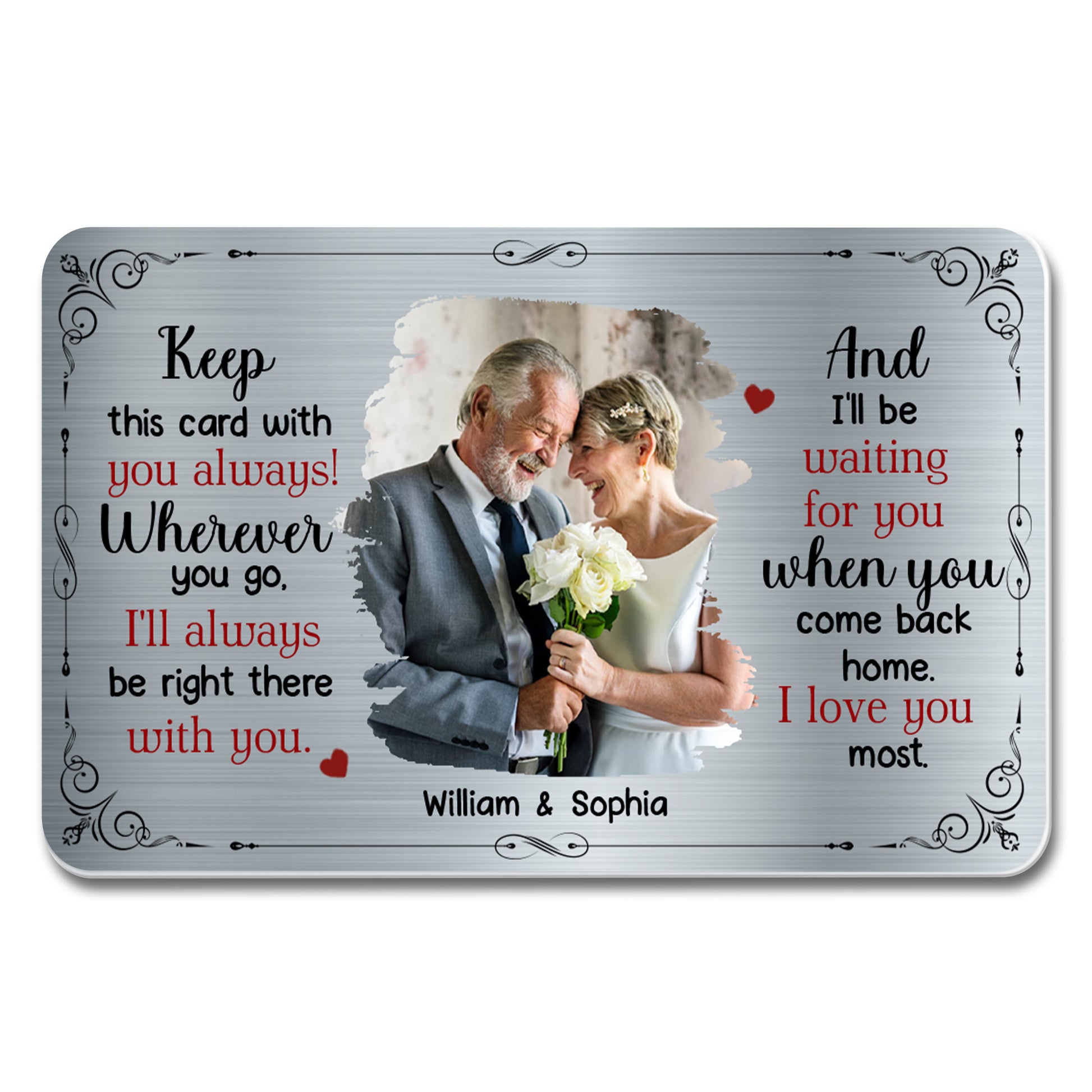 Keep This Card With You Always, Love and Floral Designs