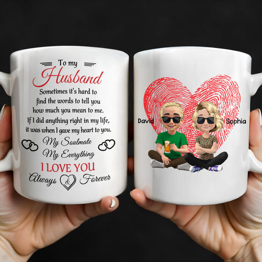 To My Husband, Sometimes It's Hard To Find The Words, Heart And Couple