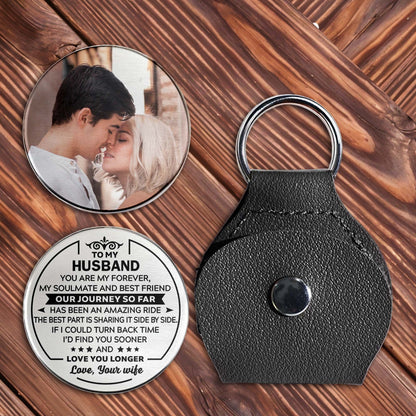To My Husband, Love Forever Keychain - Personalized Custom Pocket Hug - HSB053_HTOK