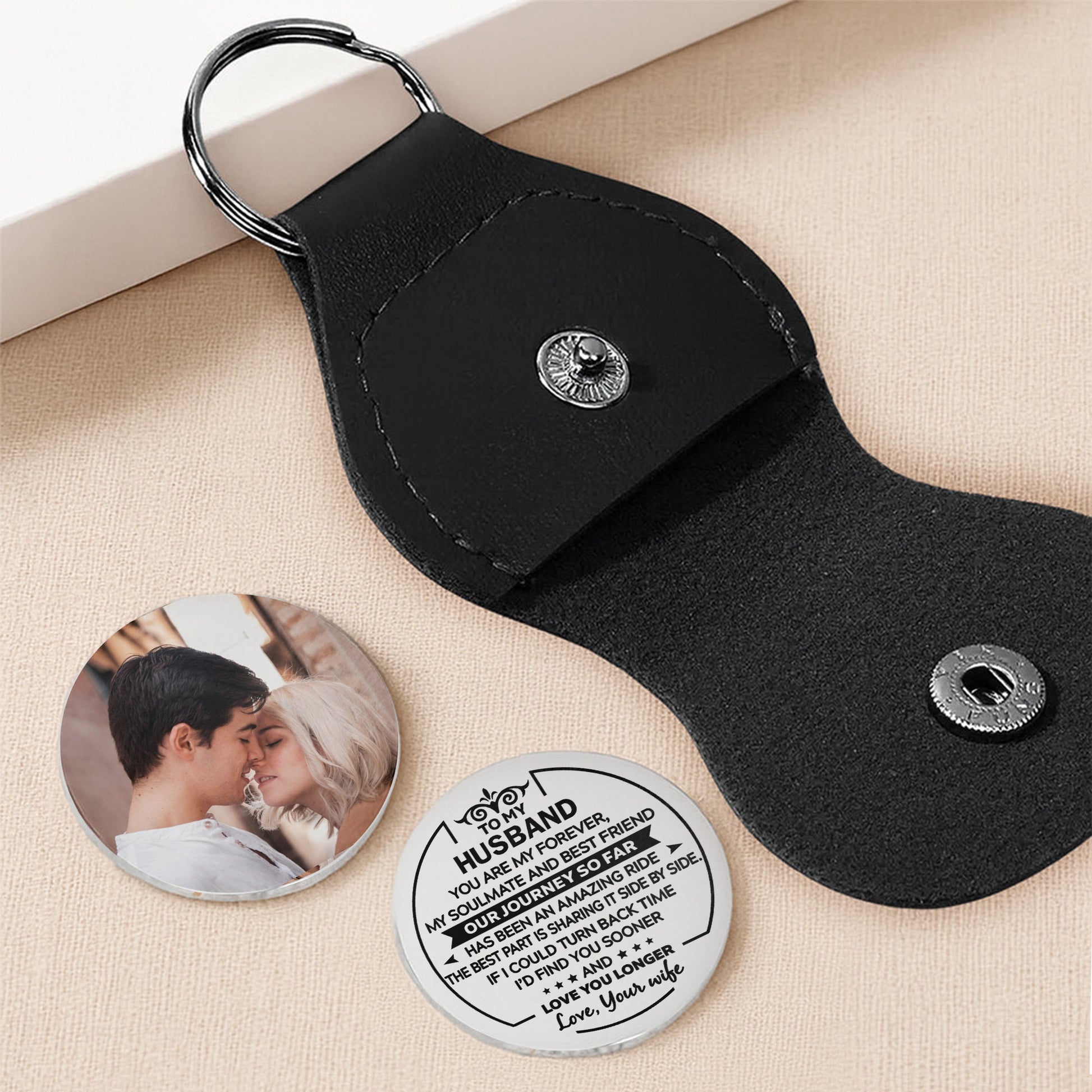 To My Husband, Love Forever Keychain