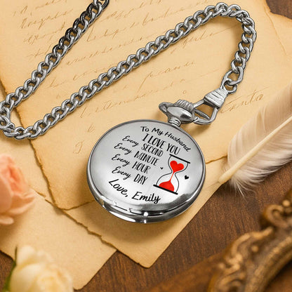 To My Husband I Love You Every Moment, Heart And Hourglass