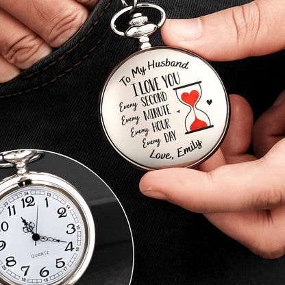 To My Husband I Love You Every Moment, Heart And Hourglass