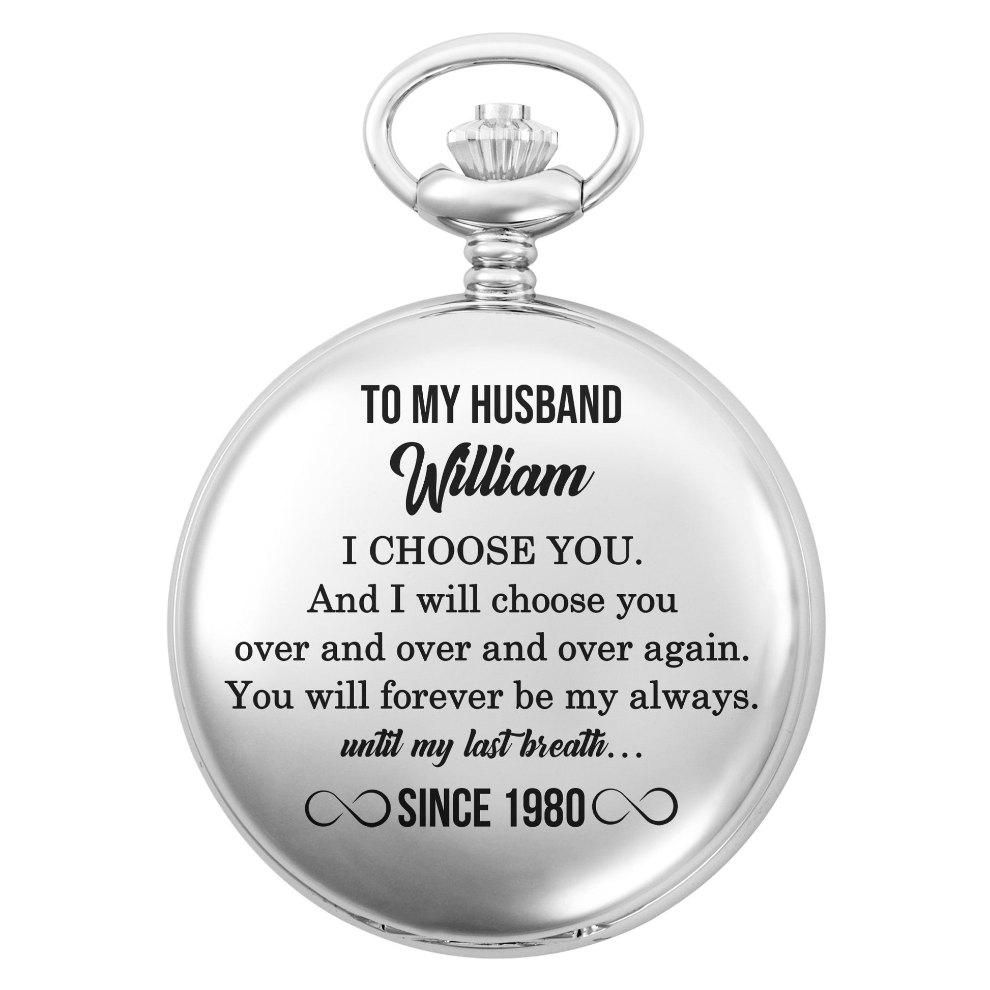 To My Husband, I Choose You, Elegant Pocket Watch