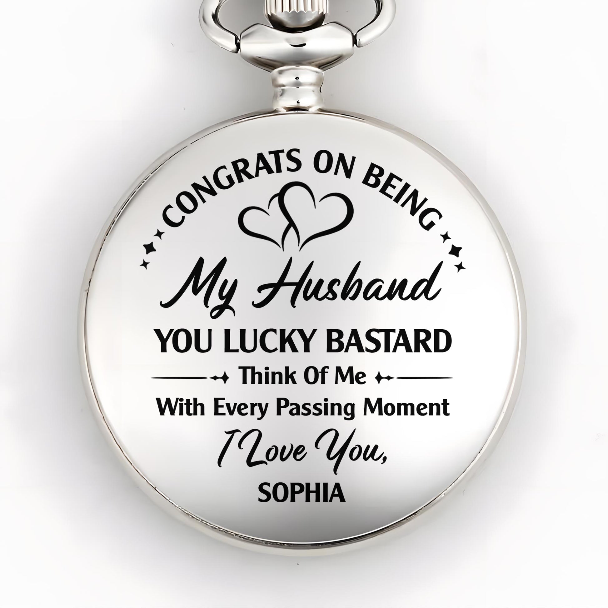 Congrats On Being My Lucky Husband With Hearts