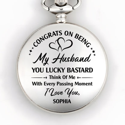 Congrats On Being My Lucky Husband With Hearts