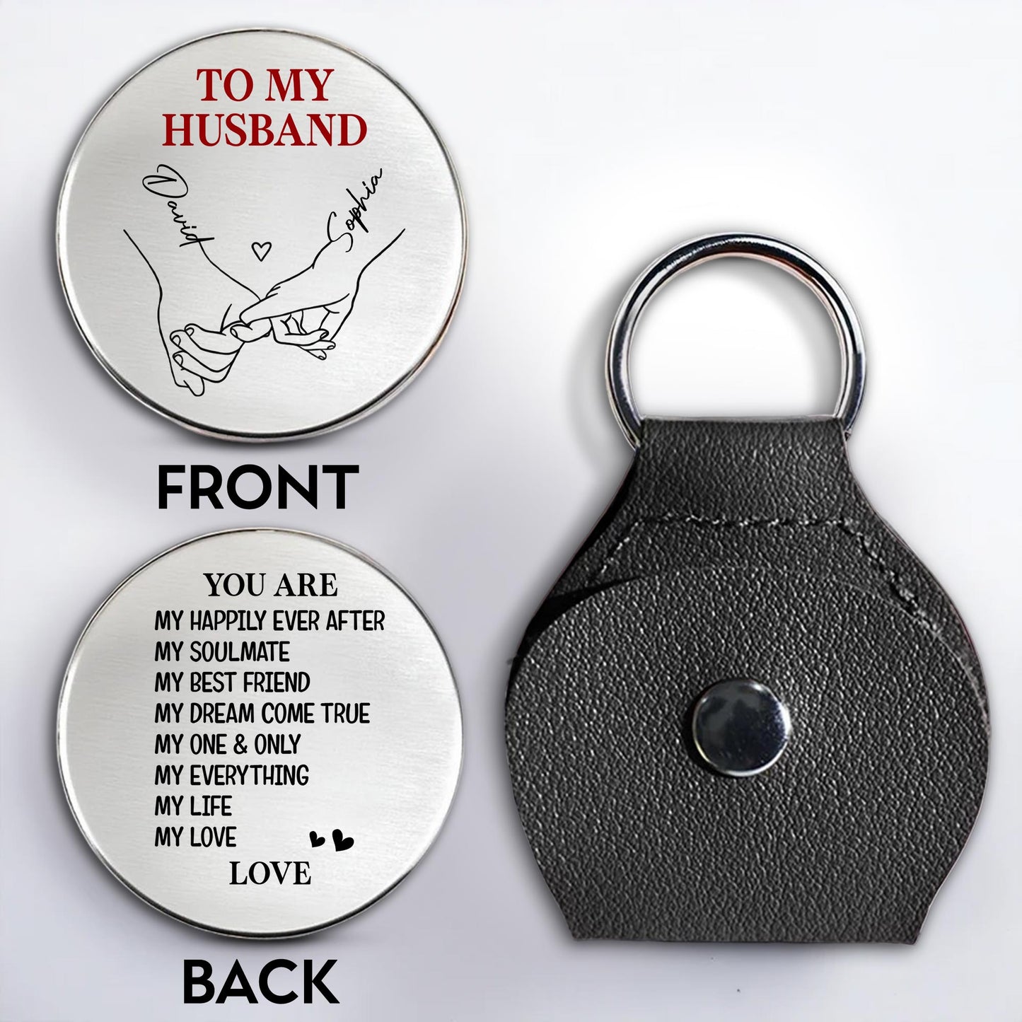 To My Husband, Hand Holding And Heart