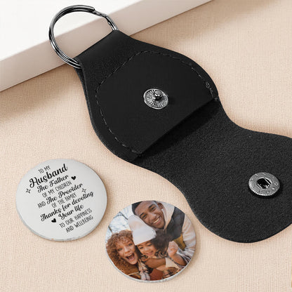 To My Husband, The Father of My Children, Family Photos - Personalized Custom Pocket Hug - HSB076_HTOK