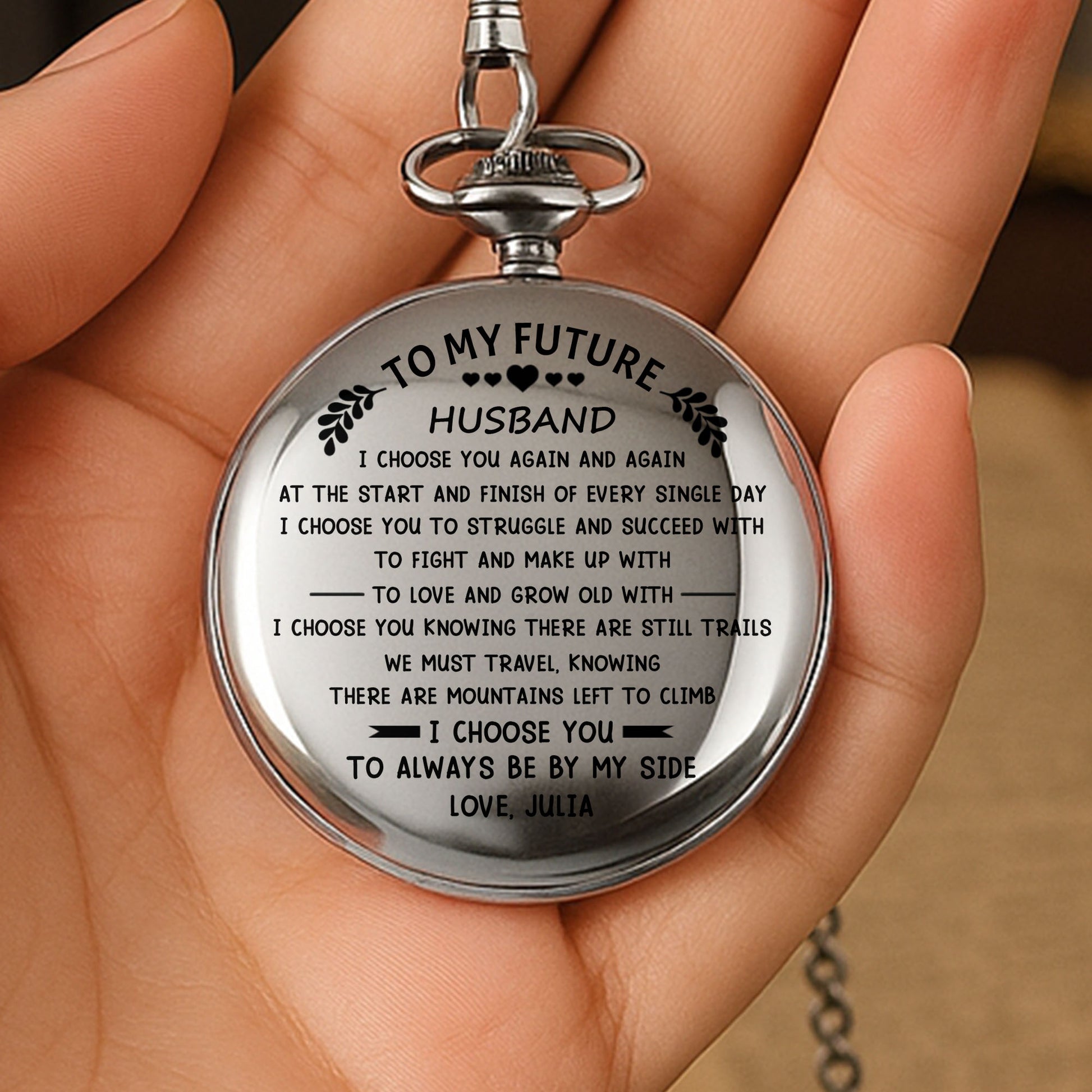 To My Future Husband, I Choose You, Hearts And Laurel Leaves