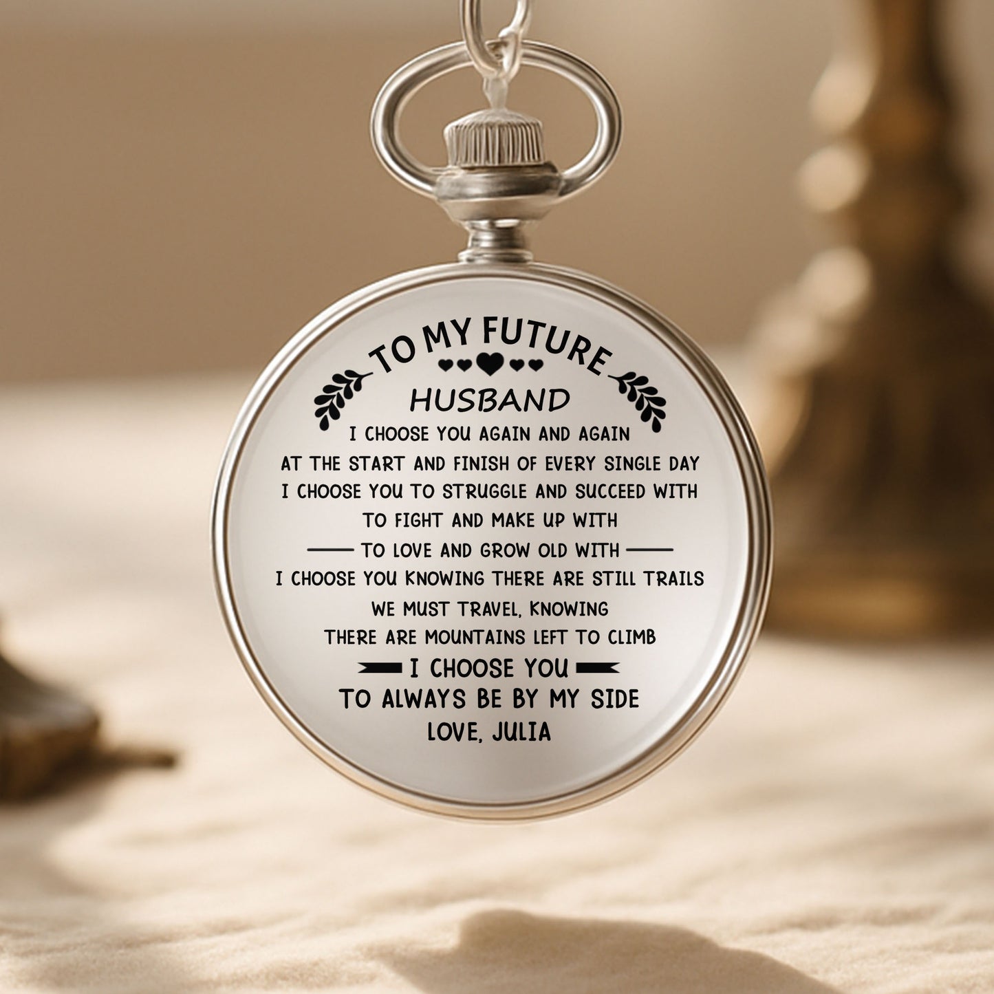 To My Future Husband, I Choose You, Hearts And Laurel Leaves