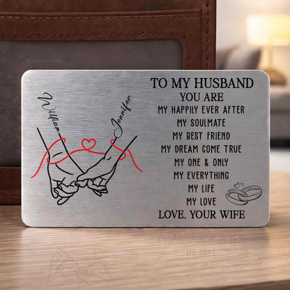 To My Husband You Are My Happily Ever After Holding Hands Red Thread