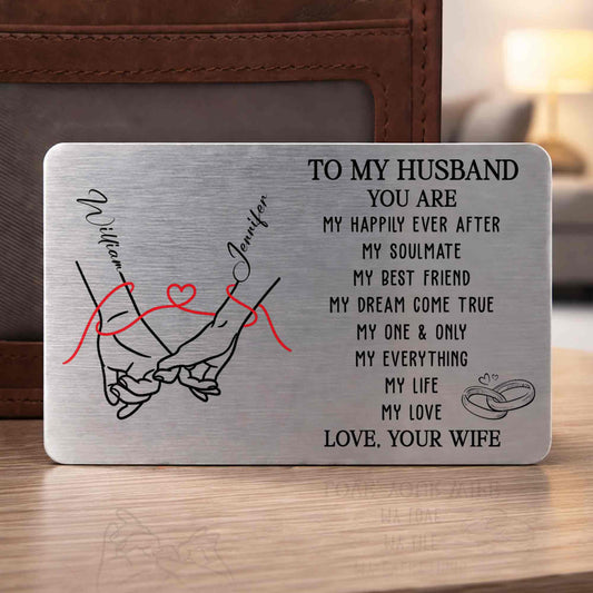 To My Husband You Are My Happily Ever After Holding Hands Red Thread