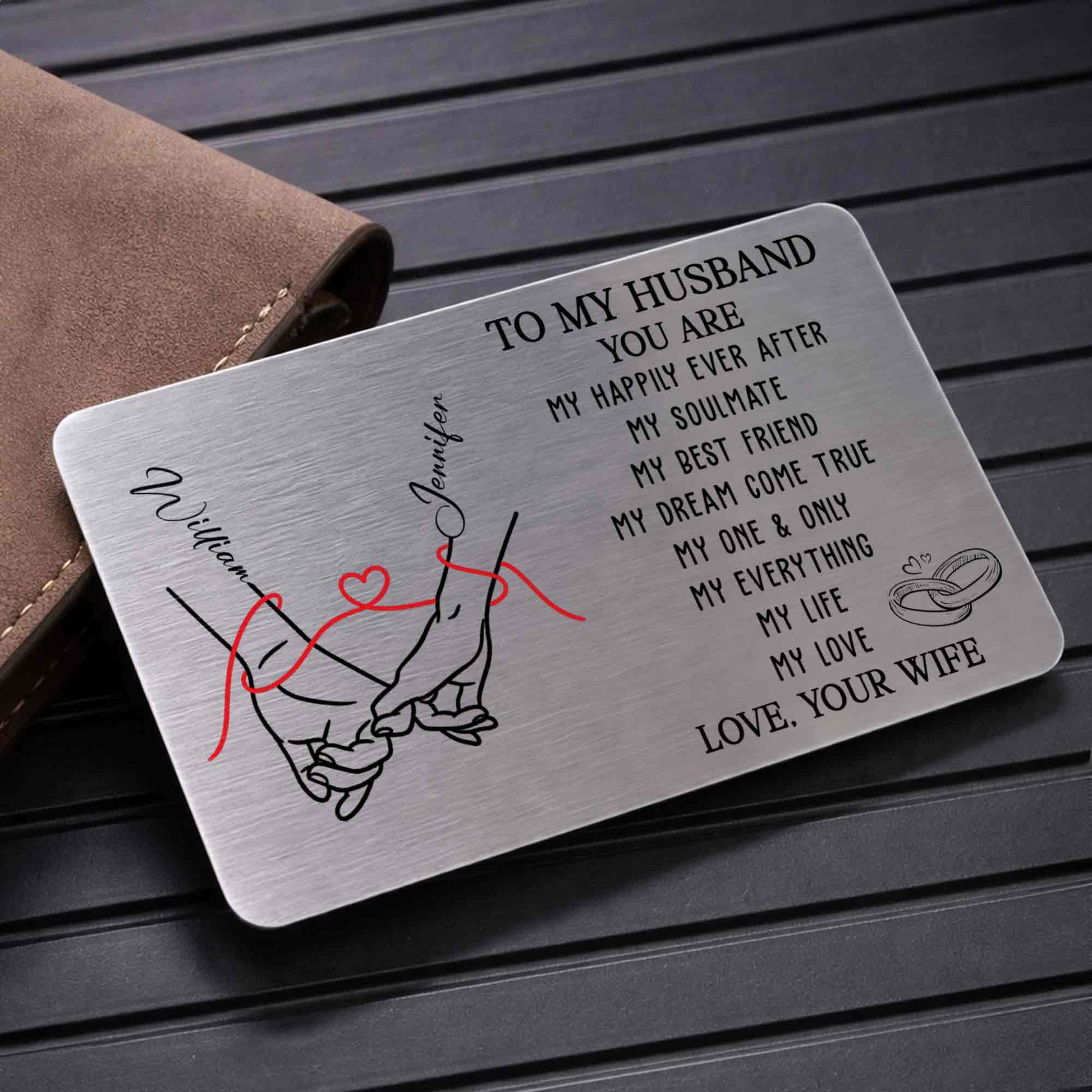 To My Husband You Are My Happily Ever After Holding Hands Red Thread