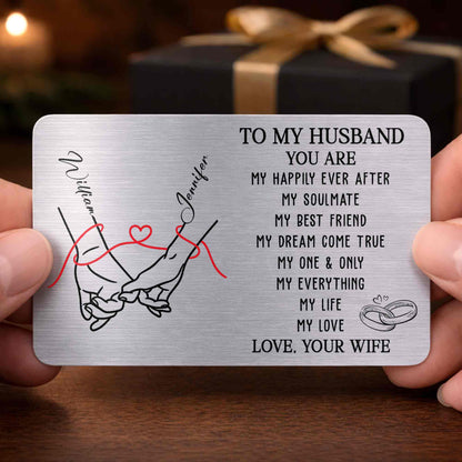 To My Husband You Are My Happily Ever After Holding Hands Red Thread