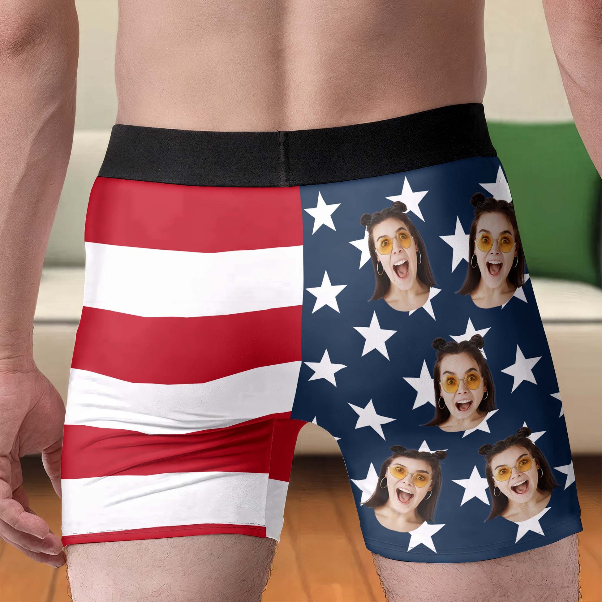 Property Of My Wifey American Flag With Custom Face