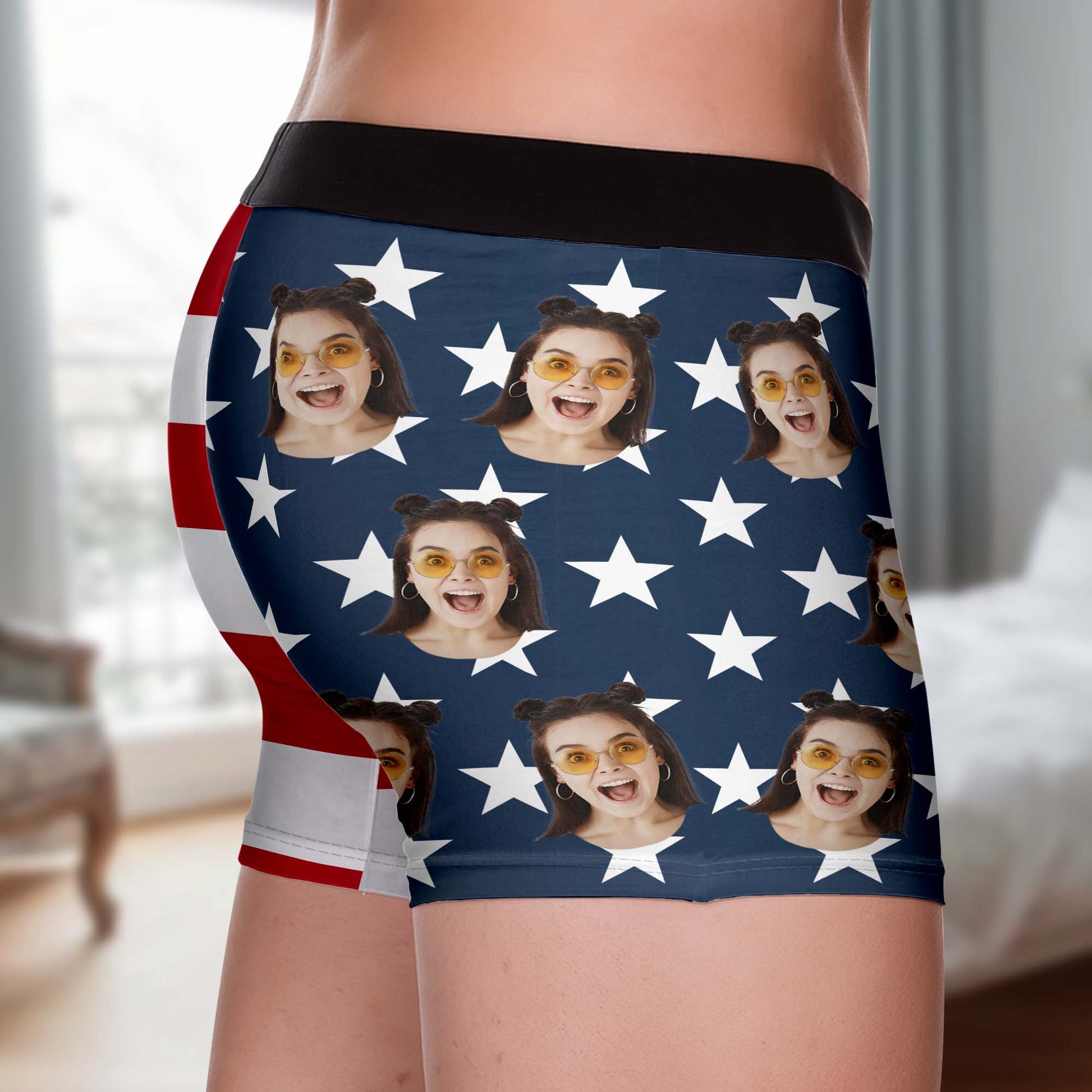 Property Of My Wifey American Flag With Custom Face