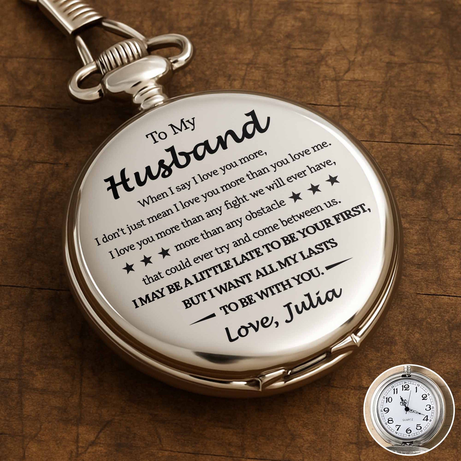 To My Husband, I Want All My Lasts To Be With You