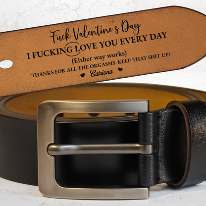Thanks For All The Effort, Personalized Leather Belt