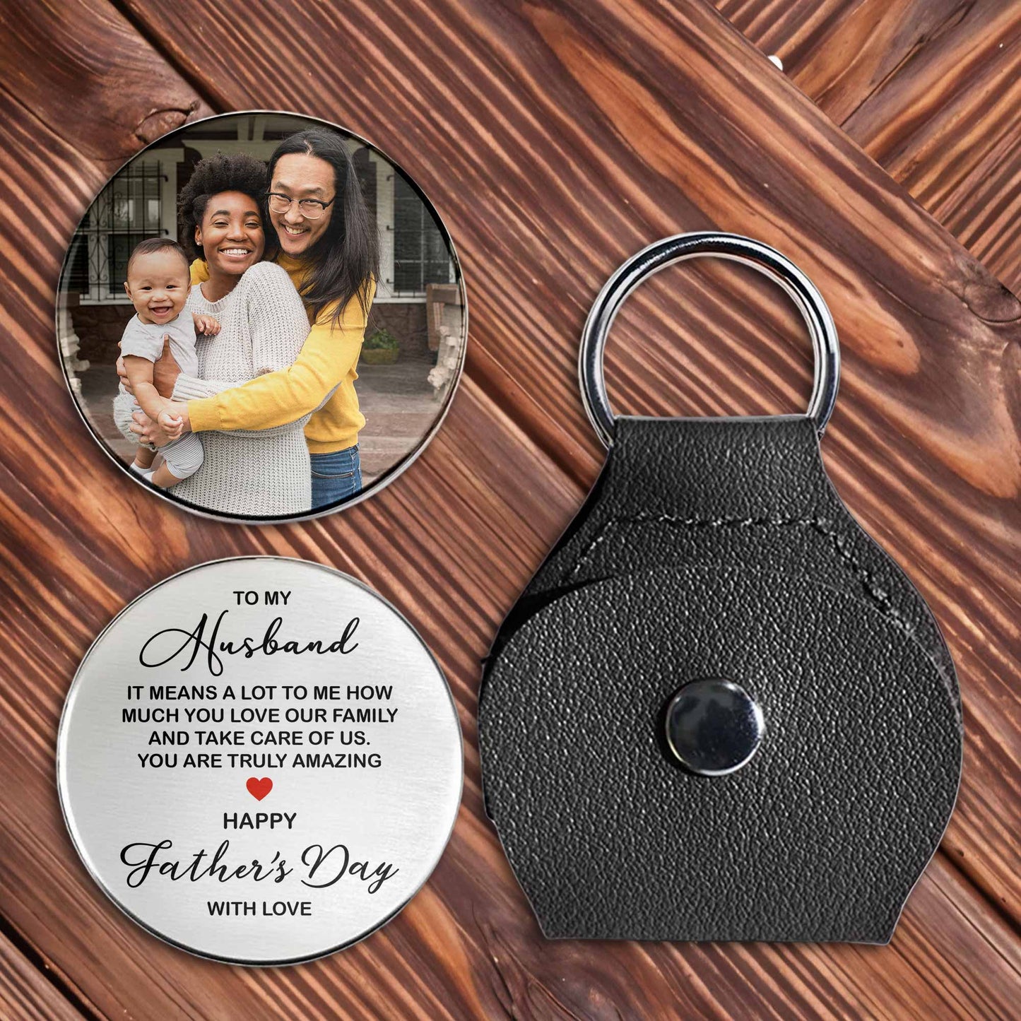 To My Husband, Happy Father's Day, Heart and Family Design