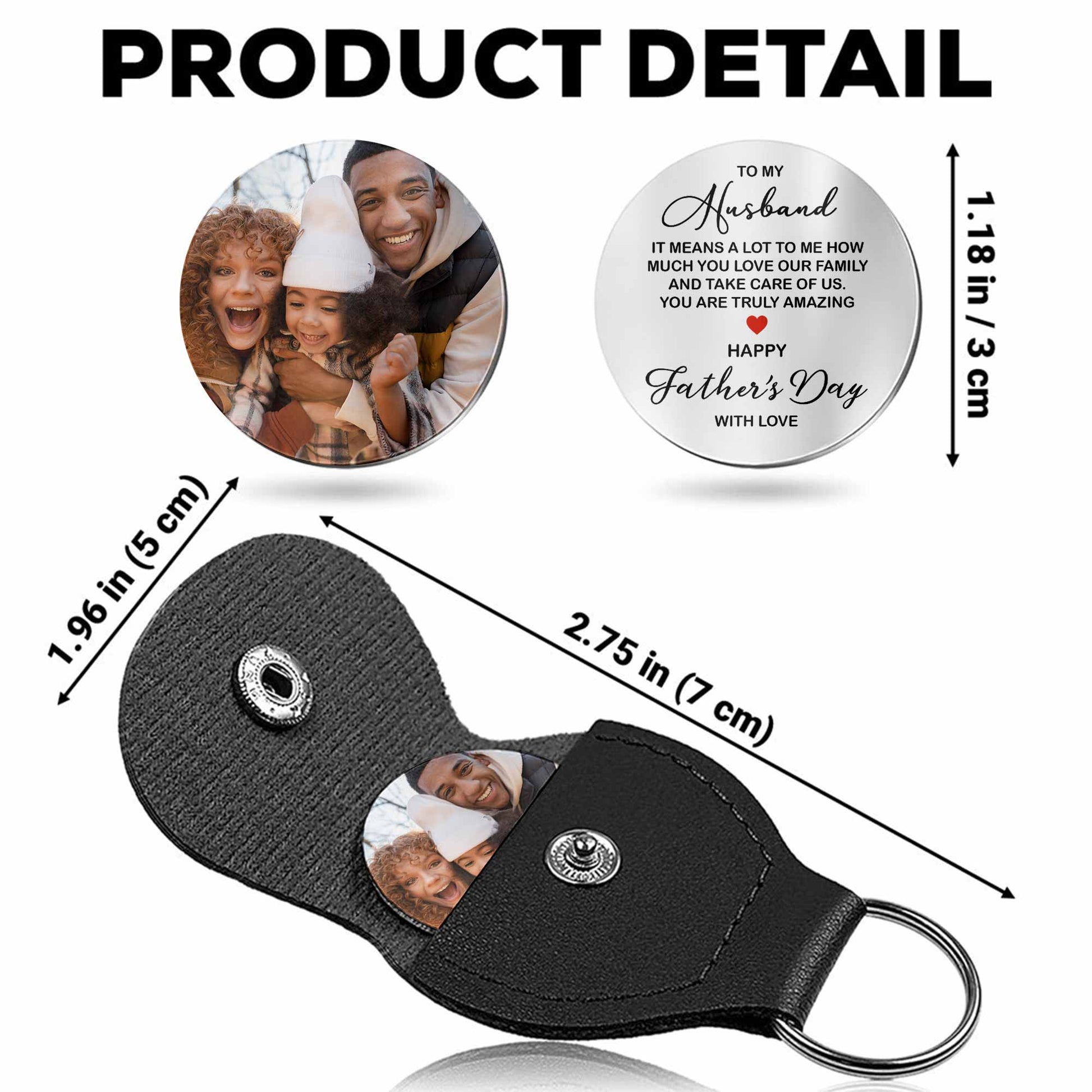 To My Husband, Happy Father's Day, Heart and Family Design