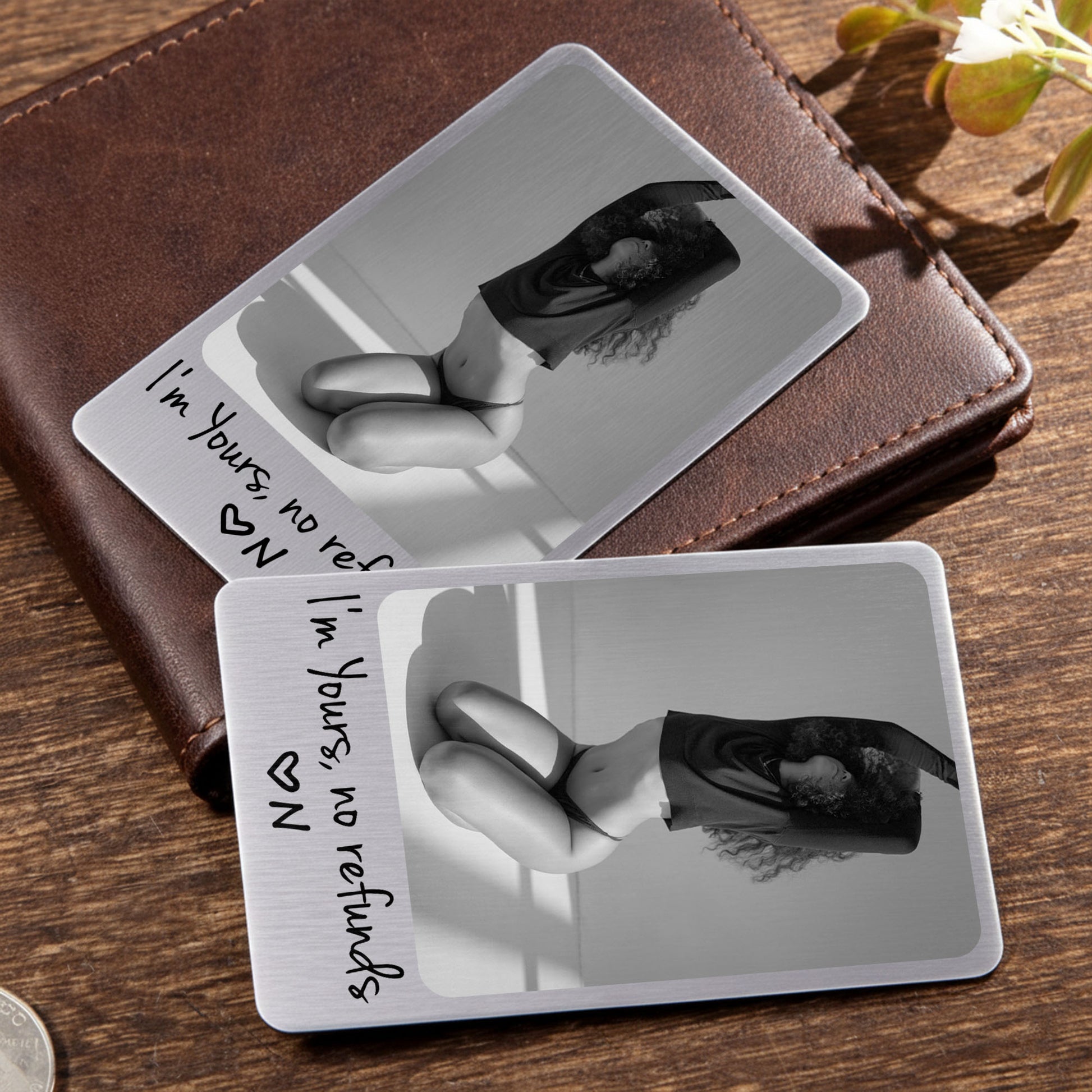 I'm Yours No Refunds Custom Photo Personalized Wallet Insert