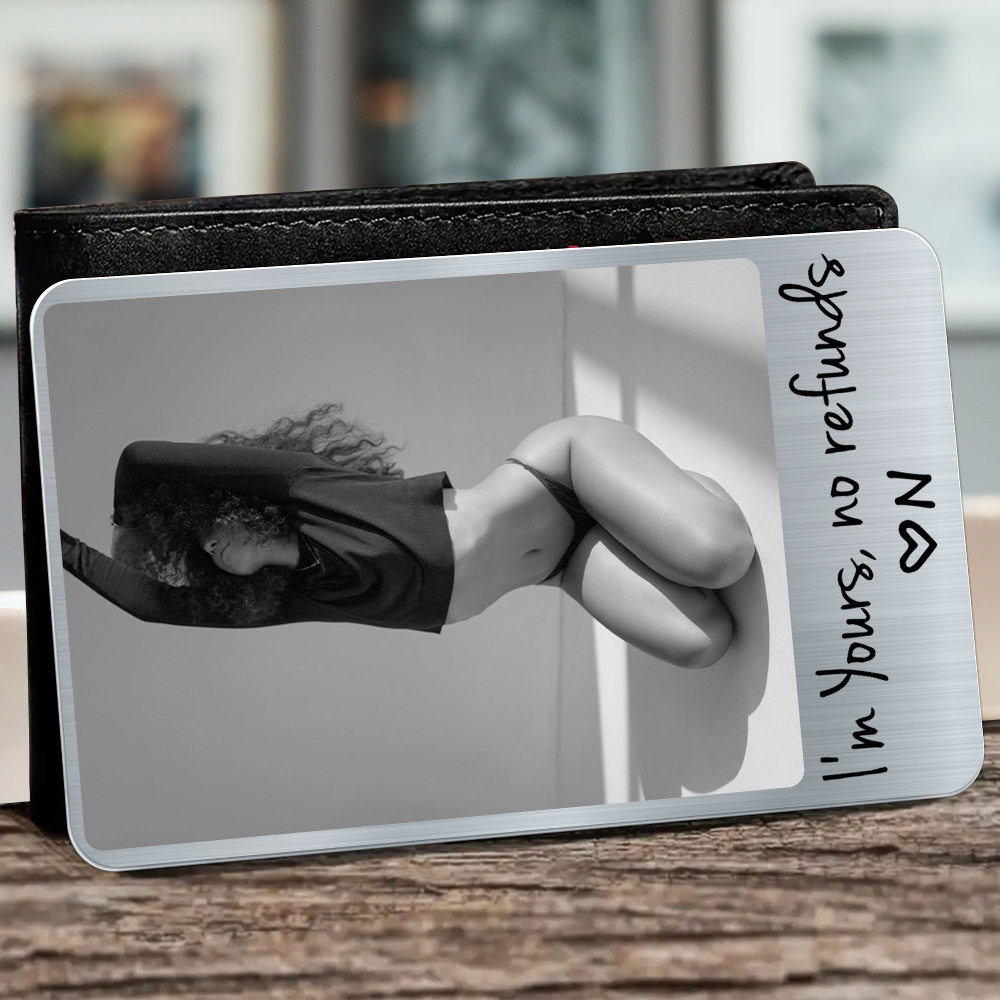 I'm Yours No Refunds Custom Photo Personalized Wallet Insert