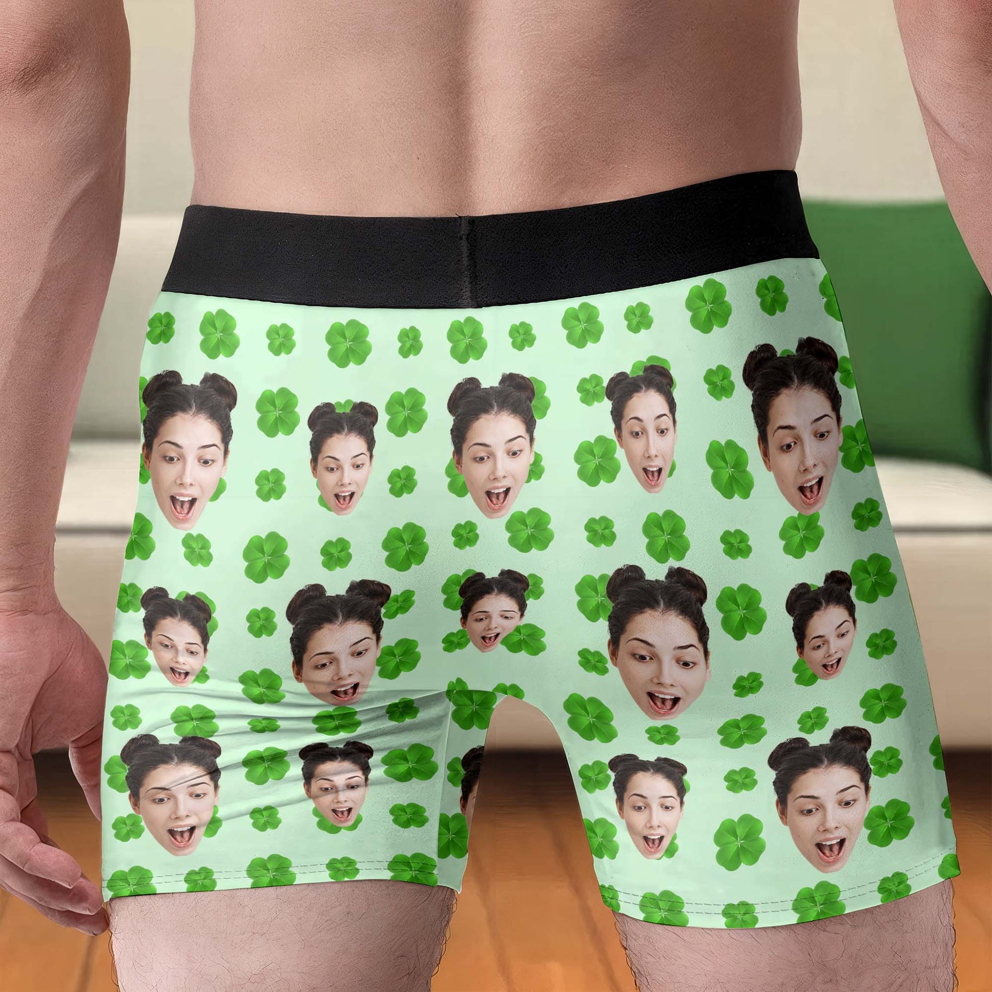 Rub For Luck Lucky Charm Clover And Zipper Face Photo