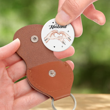 To My Husband The Father Of My Child Holding Hands - Personalized Custom Pocket Hug - HSB106_HTOK