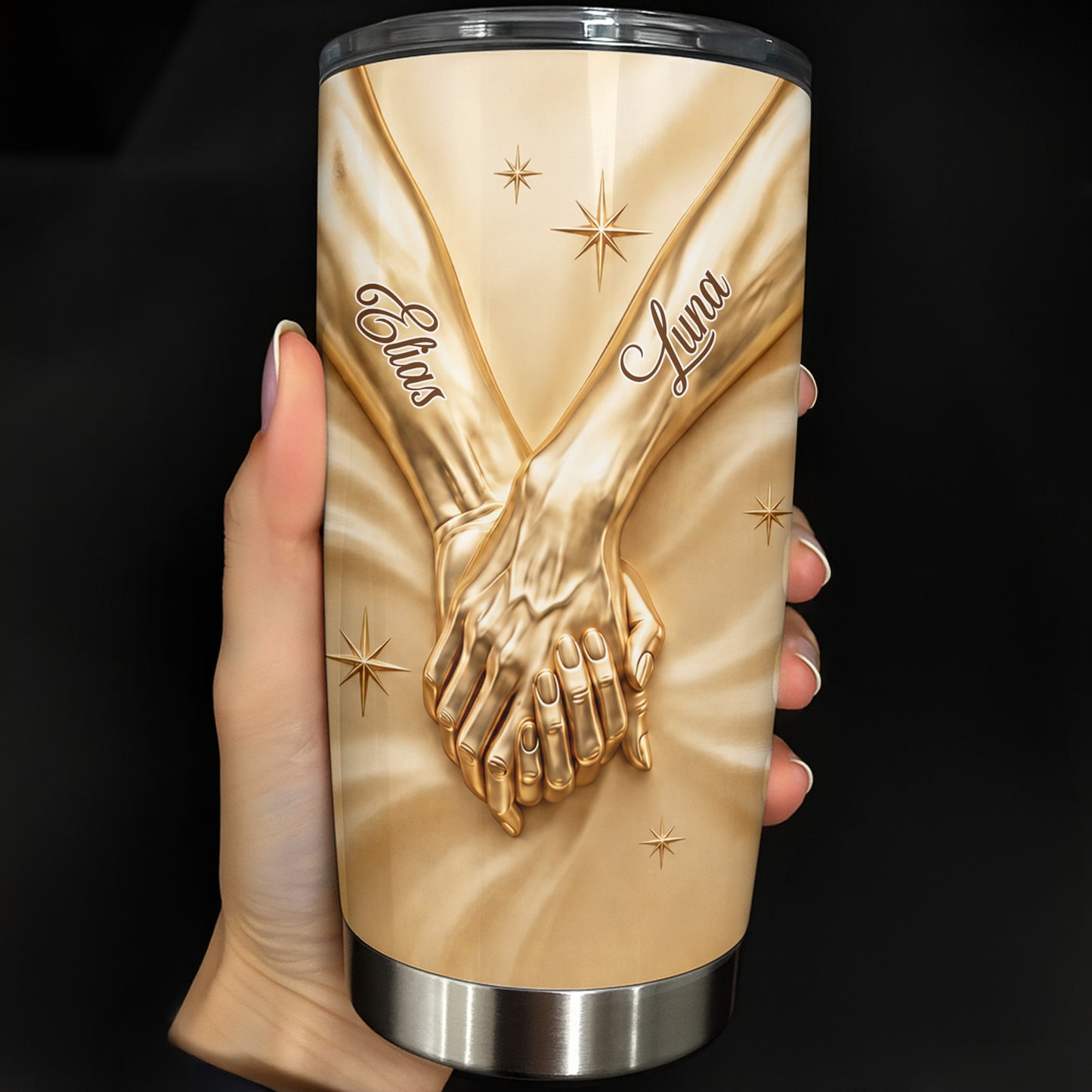My Husband Never Forget That I Love You Holding Hands - Personalized Custom Stainless Steel Tumbler 20oz - HSB122_USTUM