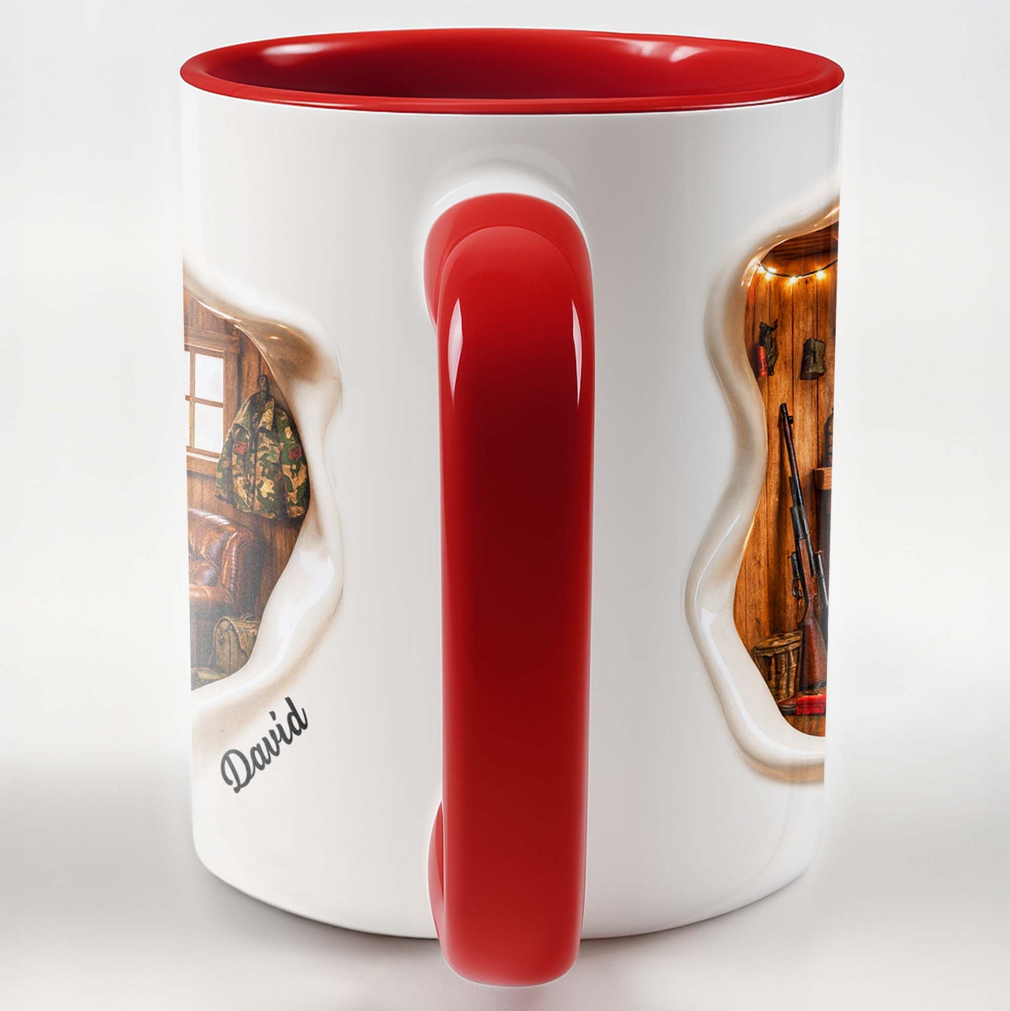 Cozy Cabin Retreat, Fireplace And Deer Head Design