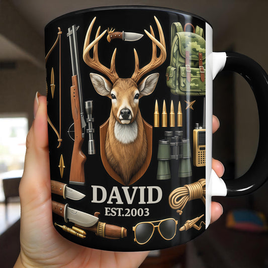 Outdoorsman's Essential Gear With Deer And Hunting Accessories