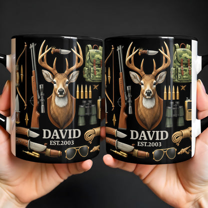 Outdoorsman's Essential Gear With Deer And Hunting Accessories