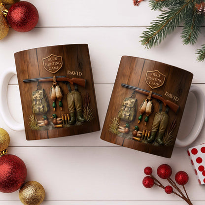 Duck Hunting Camp With Rifle and Ducks