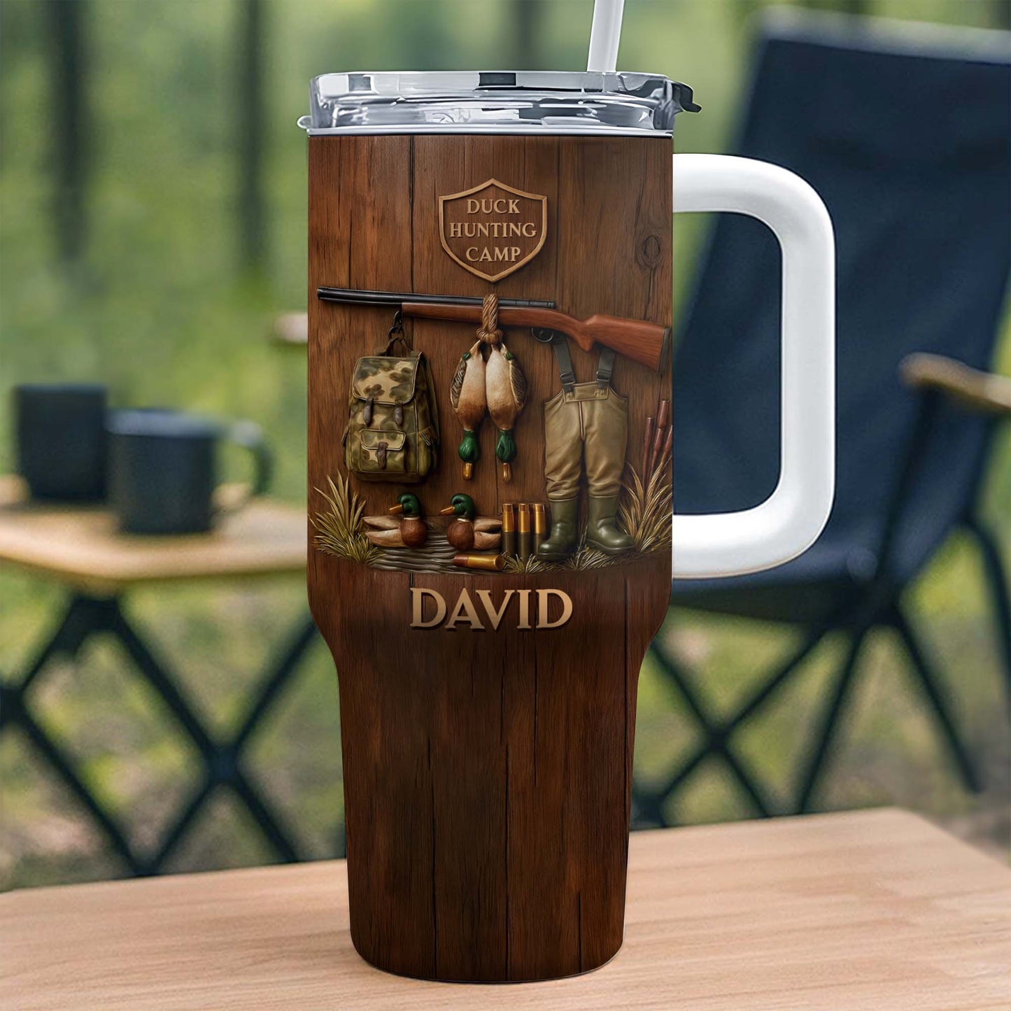 Duck Hunting Camp With Ducks And Gear