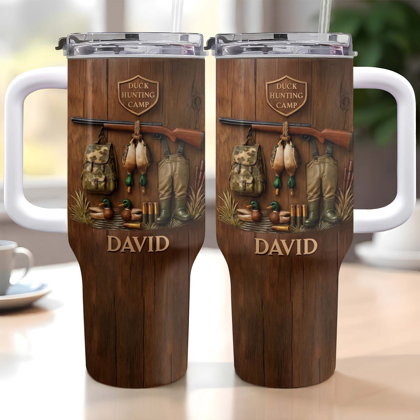 Duck Hunting Camp With Ducks And Gear