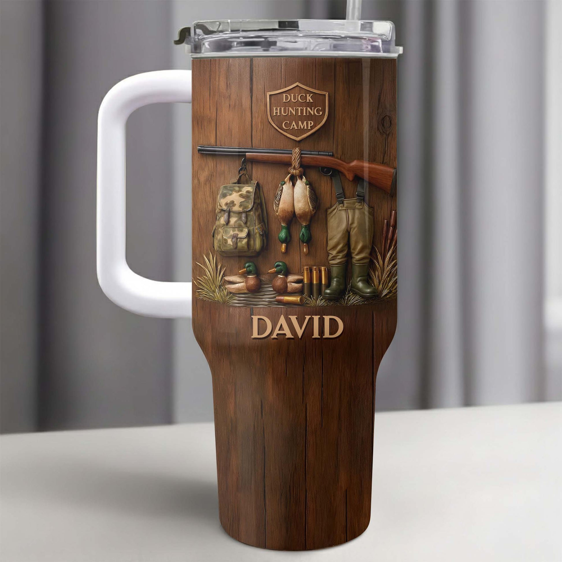 Duck Hunting Camp With Ducks And Gear