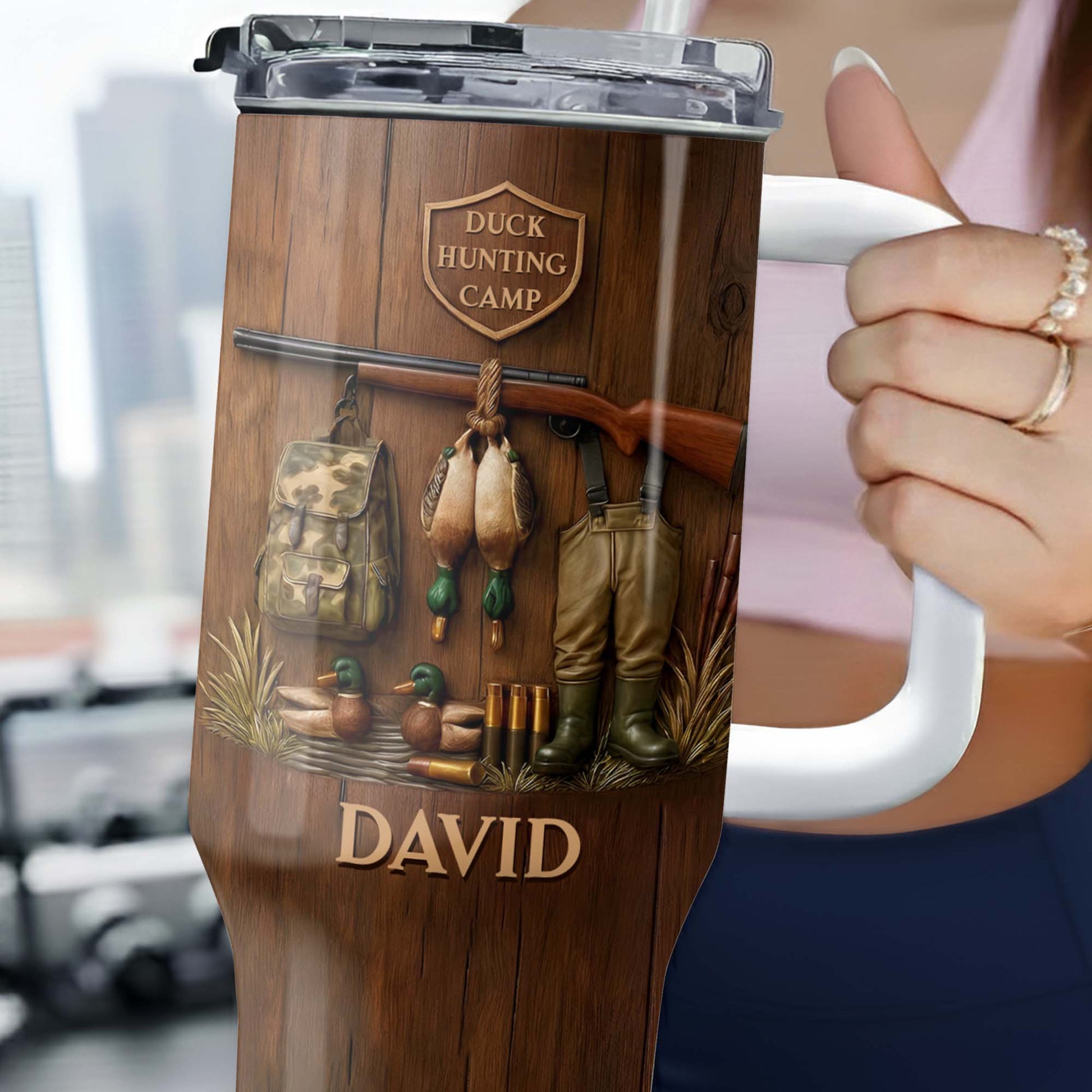 Duck Hunting Camp With Ducks And Gear