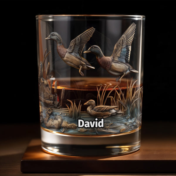 Customize This Beautiful Glass With Ducks And Nature