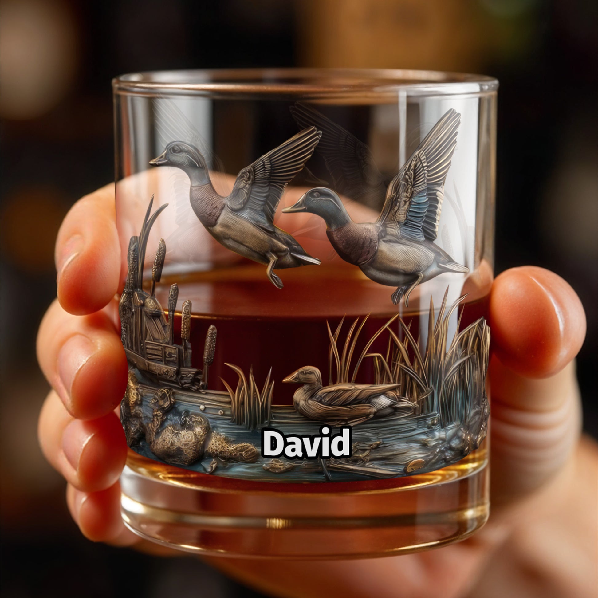 Customize This Beautiful Glass With Ducks And Nature